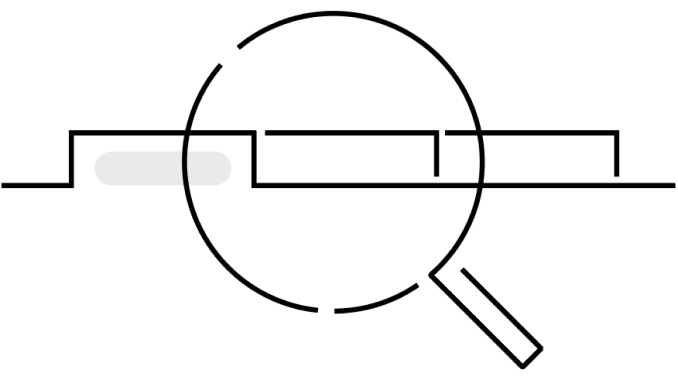 Illustration of magnifying glass over desktop browser